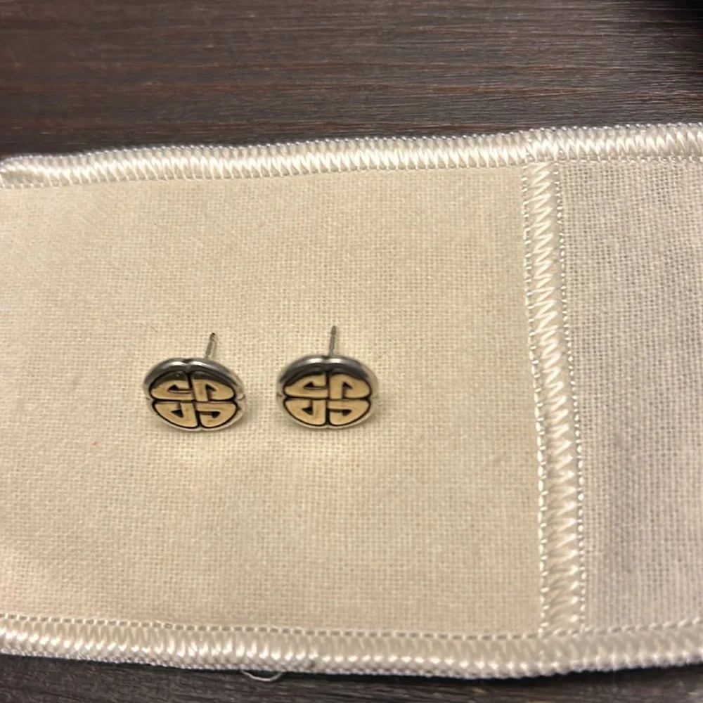 Retired and rare James Avery Sterling/14k stud earrings - Picture 4 of 4